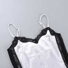 Load image into Gallery viewer, Kayphoria X Dream Satin Lace Mini Dress – Ivory Noir
