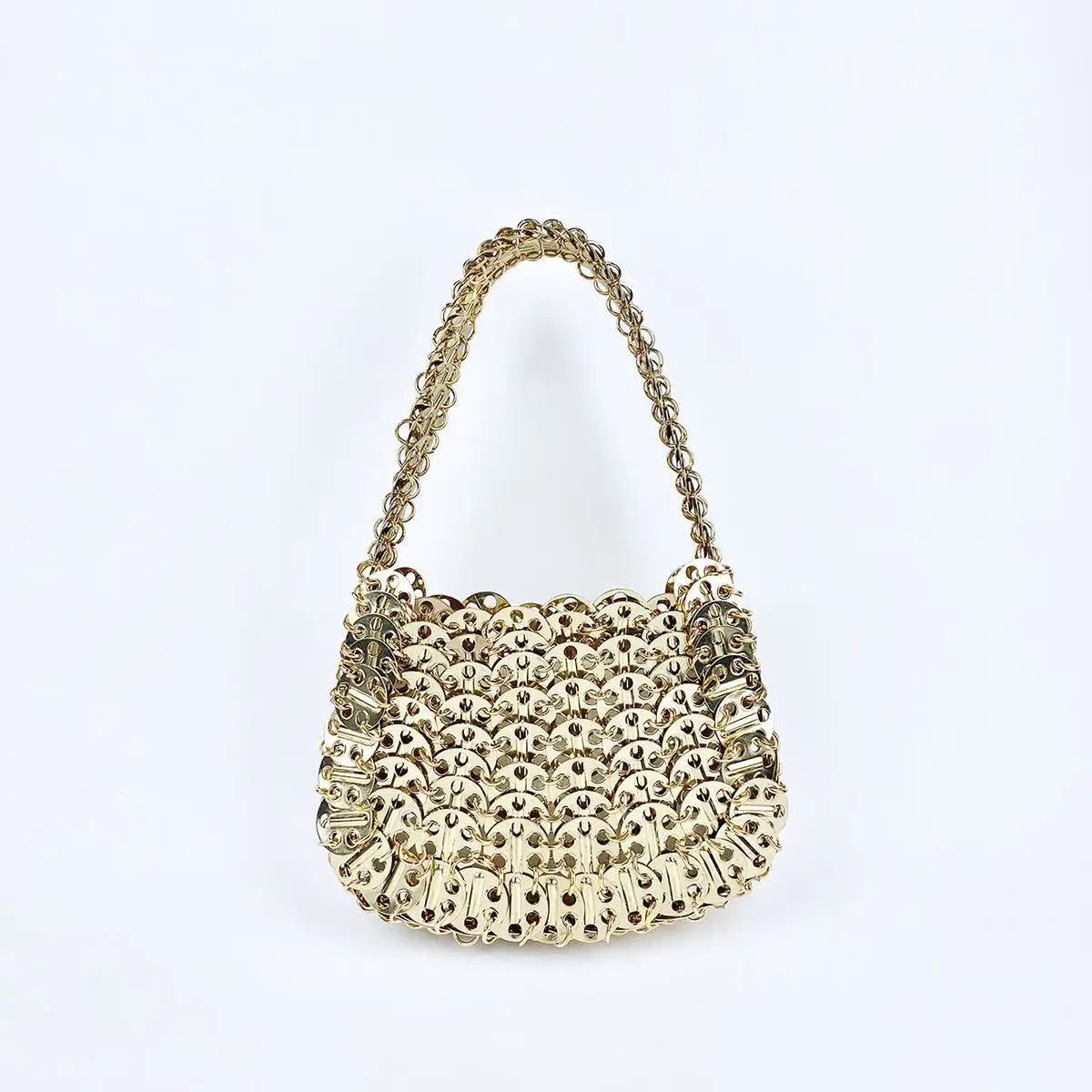 Women's Diamond Handbag Designer Sequins Evening Bag Metal Chain Rhinestone Hollow Evening Bag Clutch Holiday Shoulder Bag