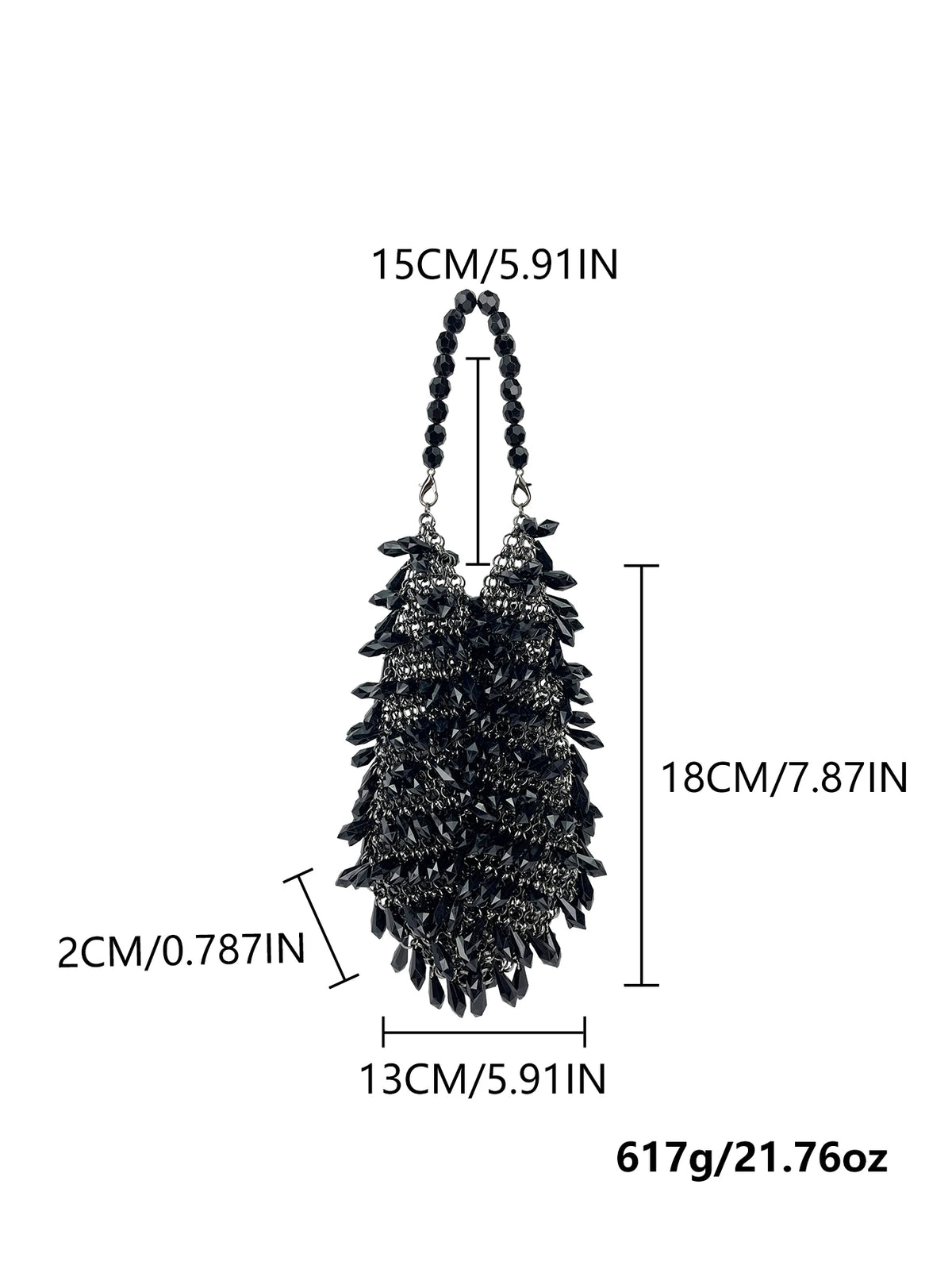 Crystal Bucket Bag — size and fit guide
