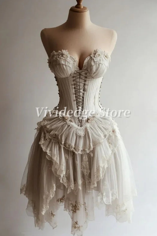 Ivory Lace Corset Gown