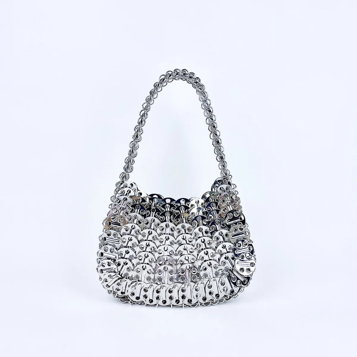 Women's Diamond Handbag Designer Sequins Evening Bag Metal Chain Rhinestone Hollow Evening Bag Clutch Holiday Shoulder Bag