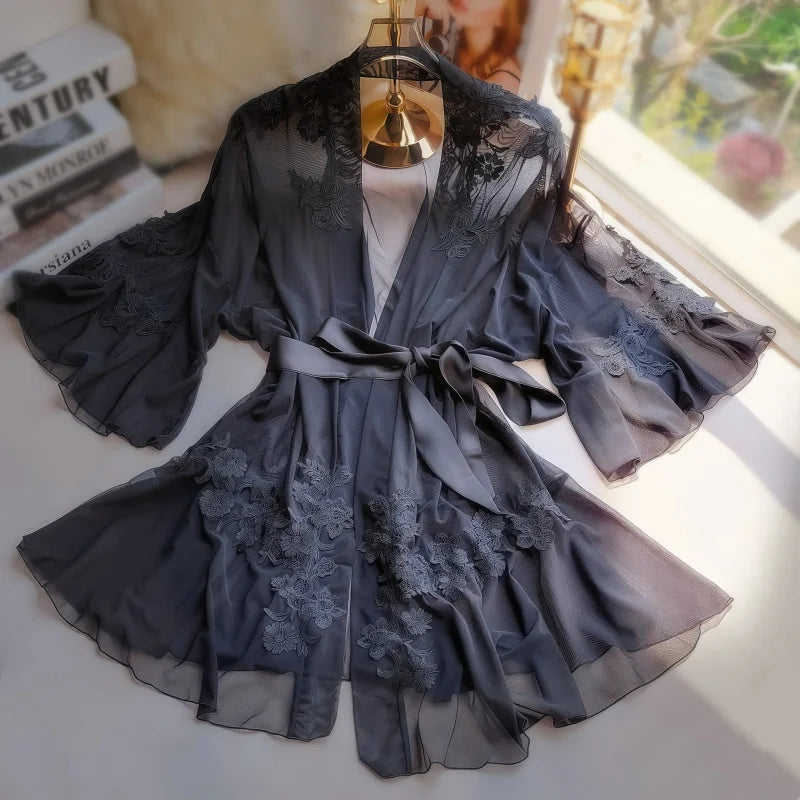 Lace Mesh Robe