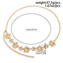 Load image into Gallery viewer, Women Waist Chain Body Jewelry Metal 3D Flower Belly Chain for Party Wedding Festival
