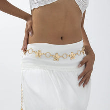 Load image into Gallery viewer, Women Waist Chain Body Jewelry Metal 3D Flower Belly Chain for Party Wedding Festival
