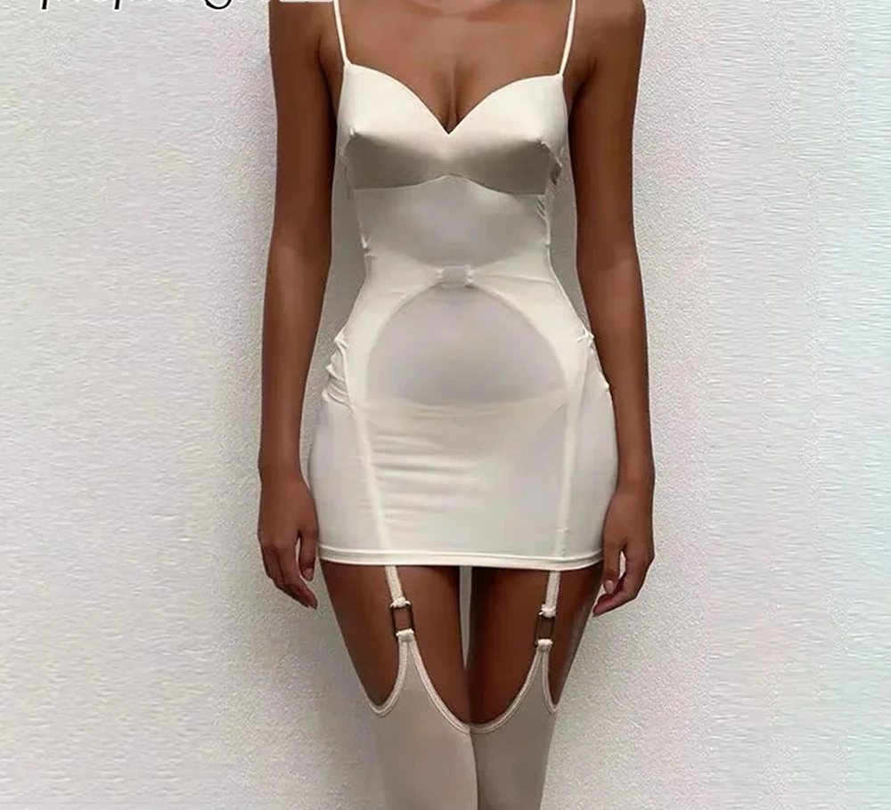 Satin Garter Dress