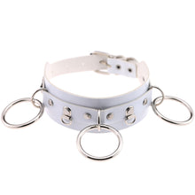 Load image into Gallery viewer, X White Leather Chocker Necklaces
