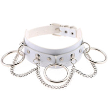 Load image into Gallery viewer, X White Leather Chocker Necklaces
