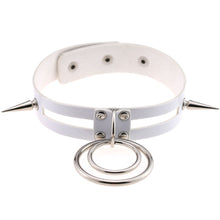 Load image into Gallery viewer, X White Leather Chocker Necklaces
