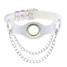 Load image into Gallery viewer, X White Leather Chocker Necklaces
